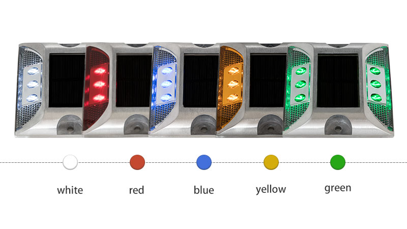 Raised Aluminum Led Road Studs color